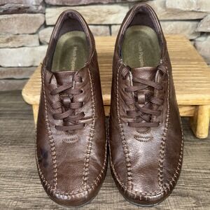 Hush Puppies Women's Lace Up shoes Size 7.5 W Brown Leather - Lace Up - H55195 -